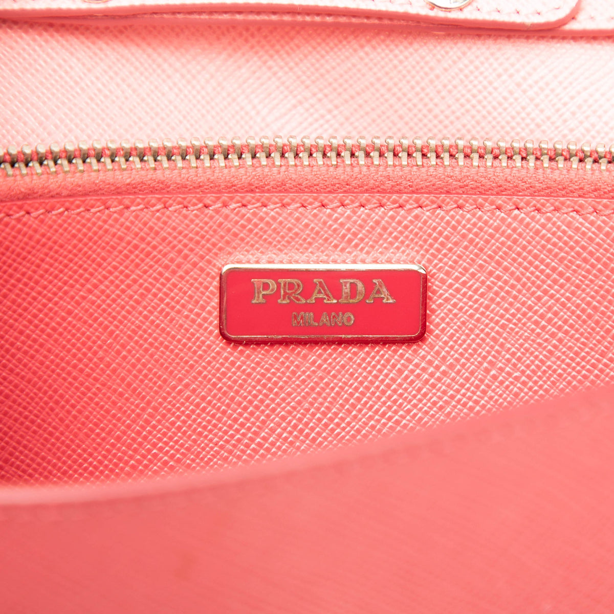Prada Saffiano Turn Lock Wallet on Strap
