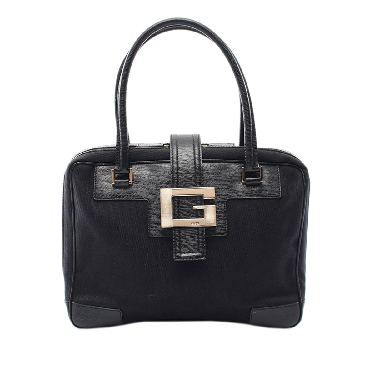 Gucci Canvas Shoulder Bag — Black