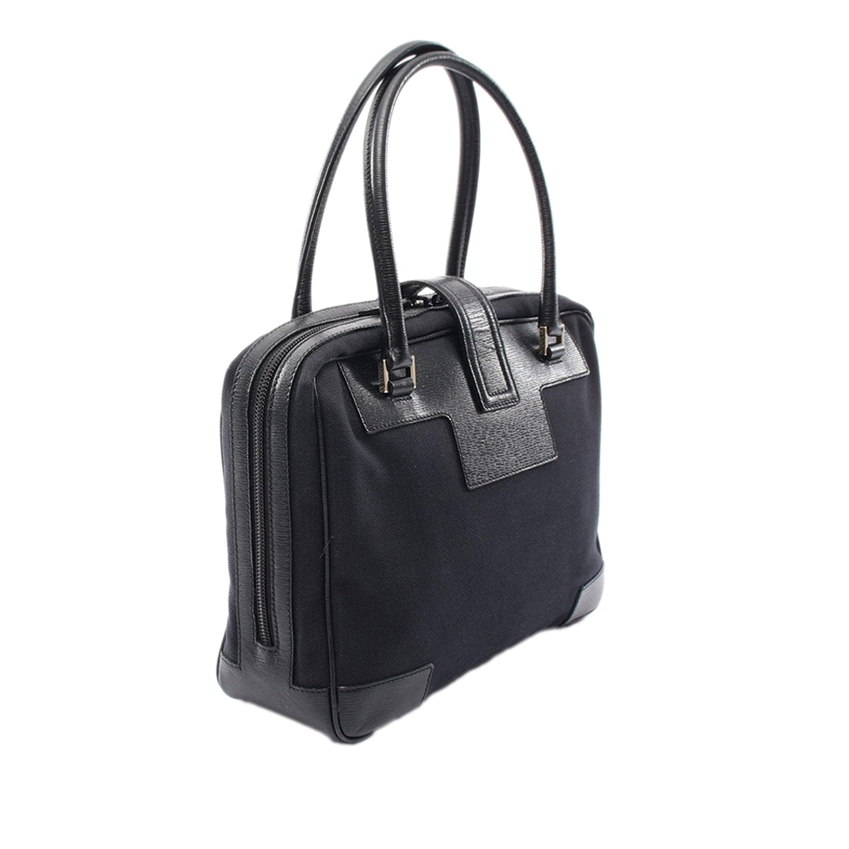 Gucci Canvas Shoulder Bag — Black