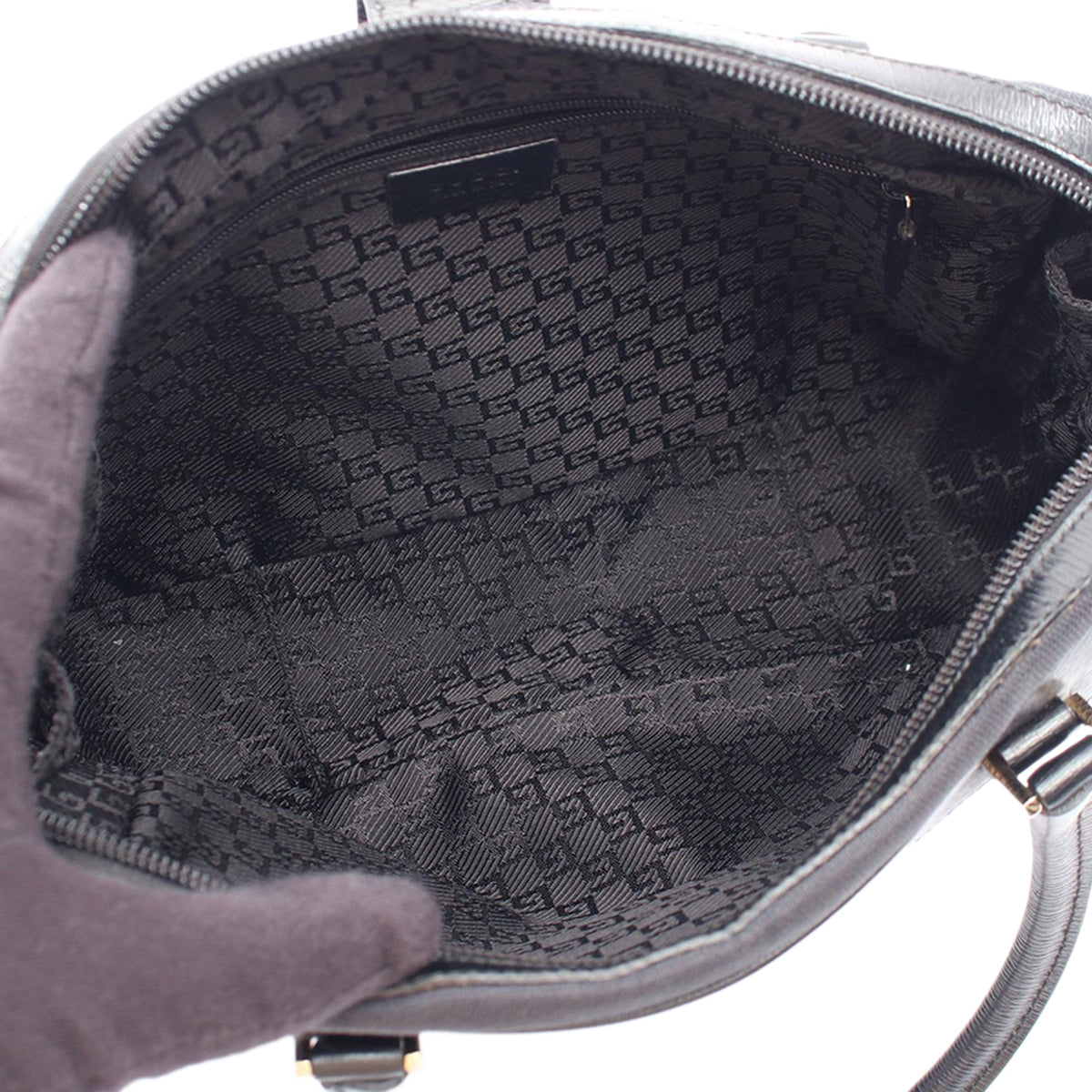 Gucci Canvas Shoulder Bag — Black