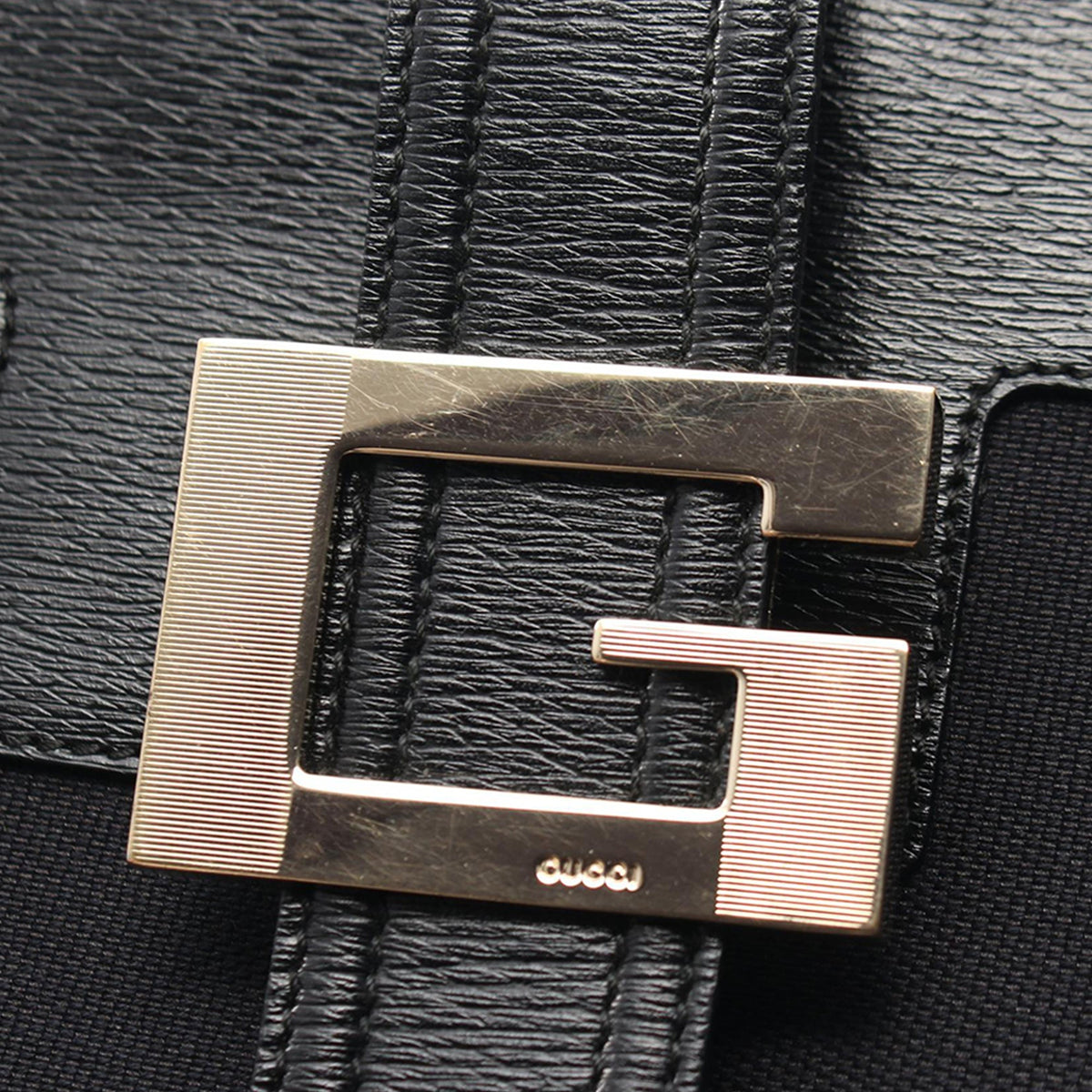 Gucci Canvas Shoulder Bag — Black