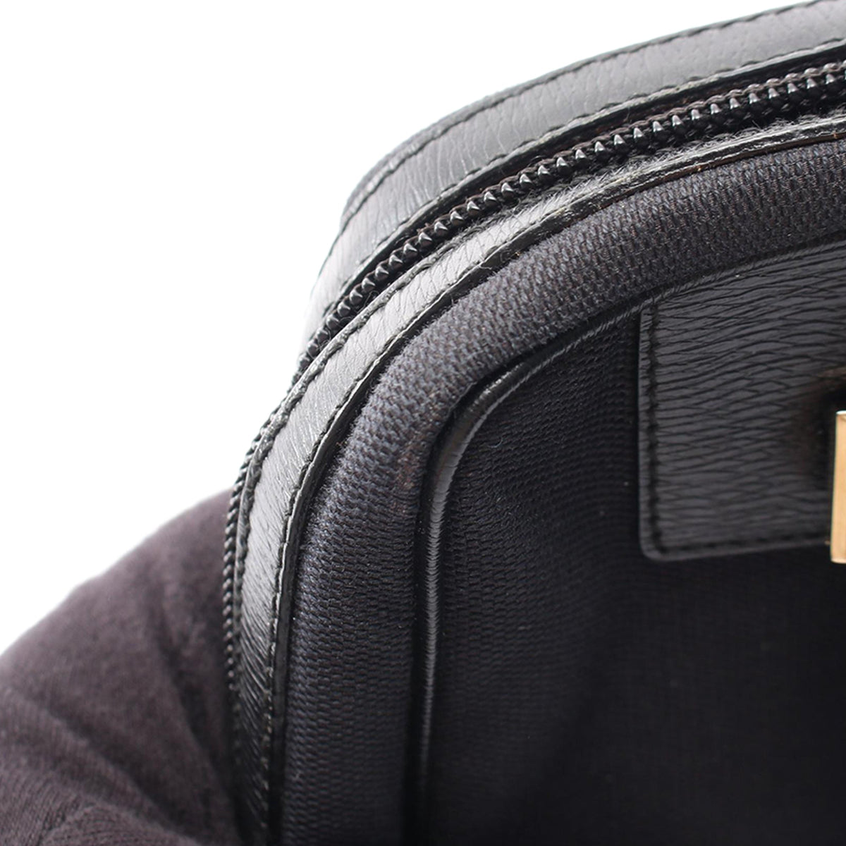 Gucci Canvas Shoulder Bag — Black