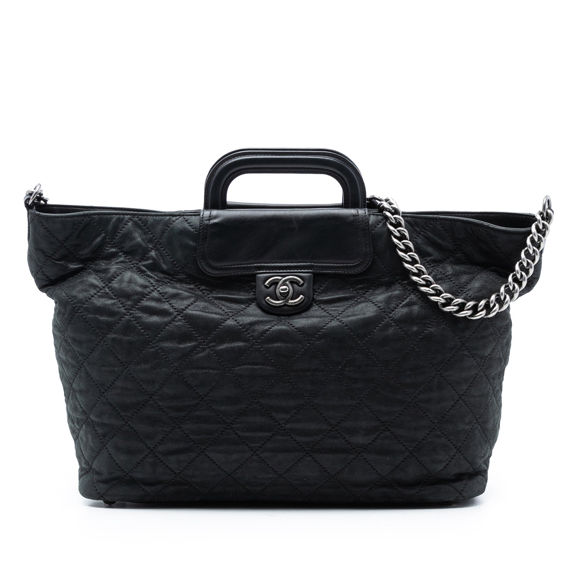 Chanel Large Iridescent Quilted Calfskin In The Mix Shopping Tote
