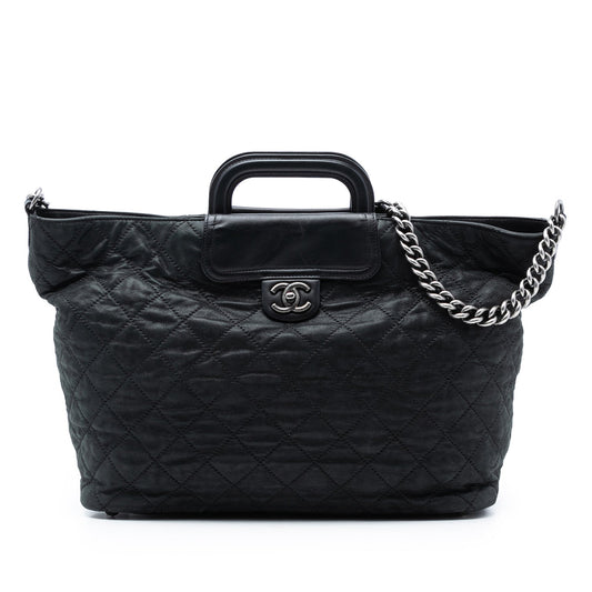 Chanel Large Iridescent Quilted Calfskin In The Mix Shopping Tote