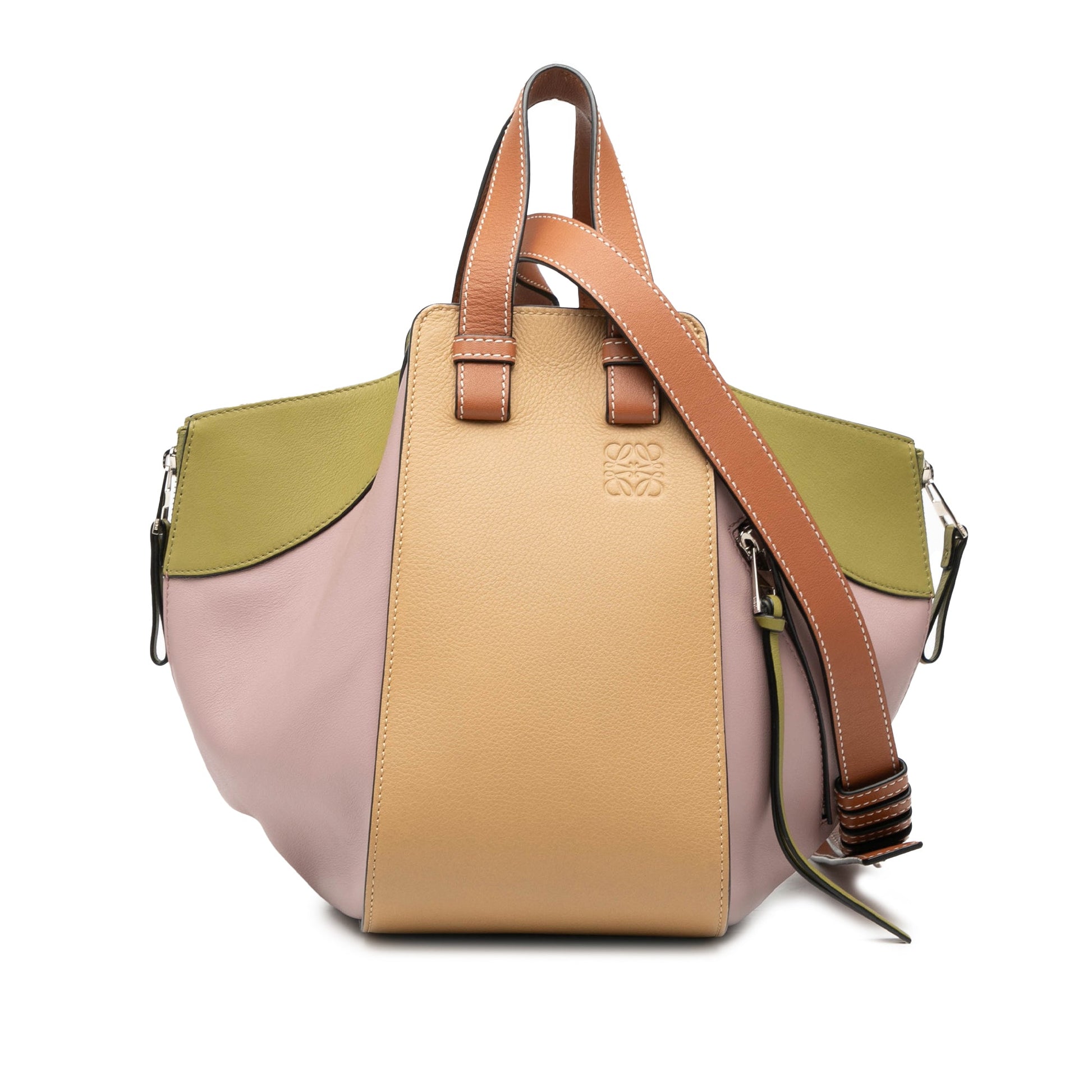 LOEWE Small Multicolor Leather Hammock Satchel