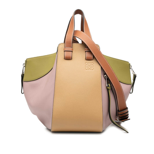 LOEWE Small Multicolor Leather Hammock Satchel