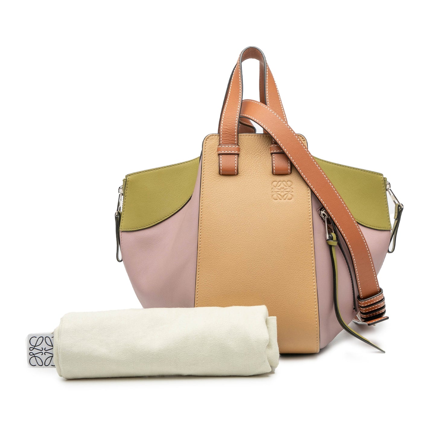 LOEWE Small Multicolor Leather Hammock Satchel