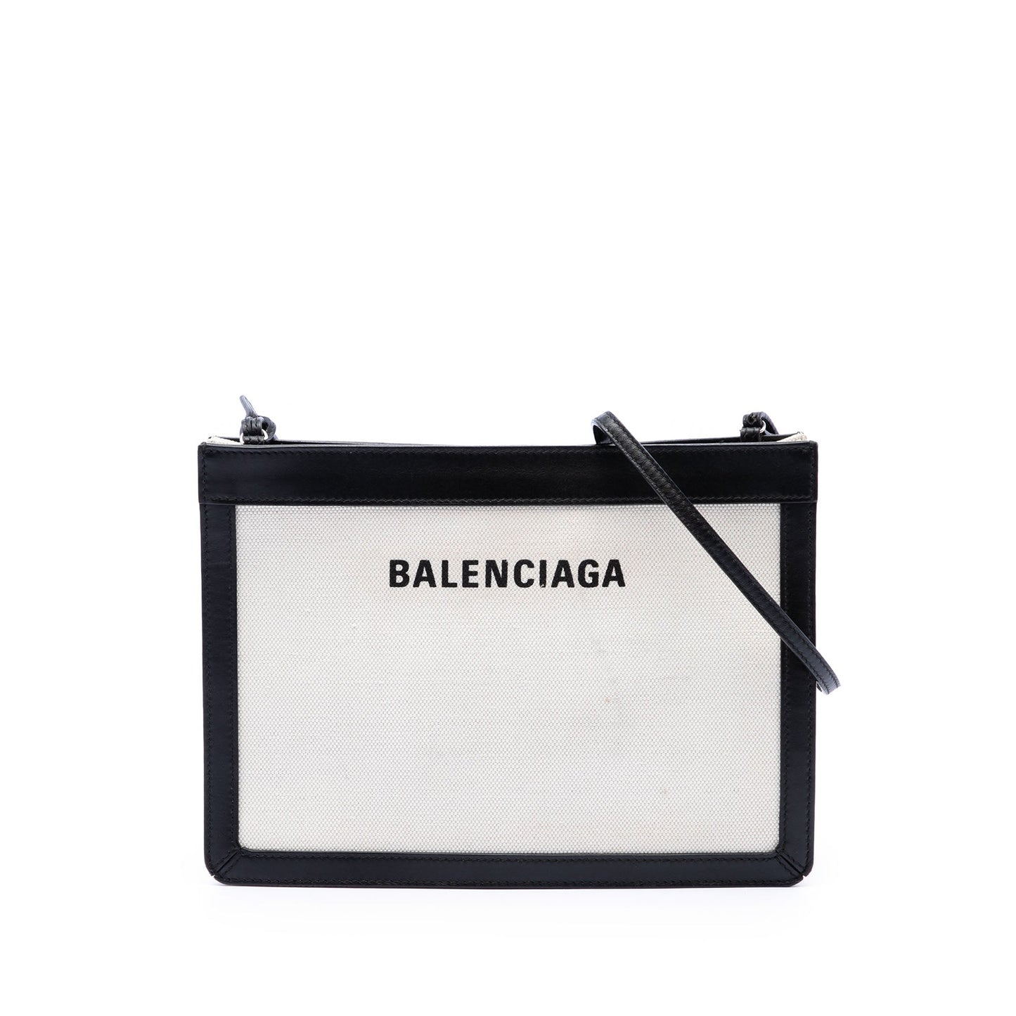 Balenciaga Canvas Navy Pochette M Crossbody