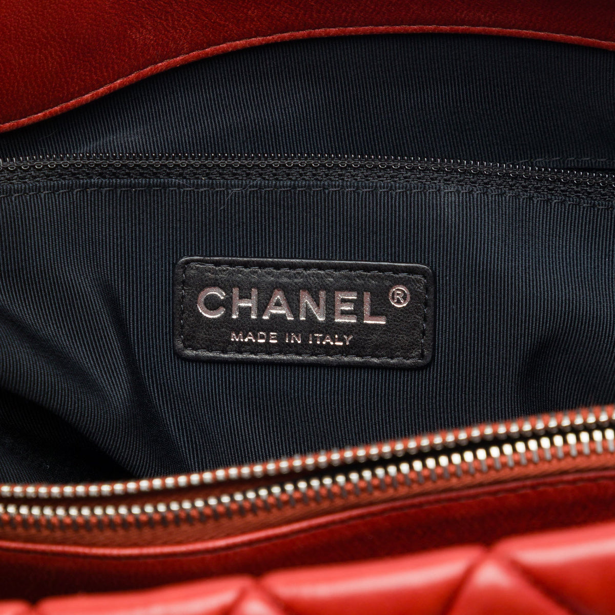 Chanel Large Quilted Lambskin New Bubble Tote — Red
