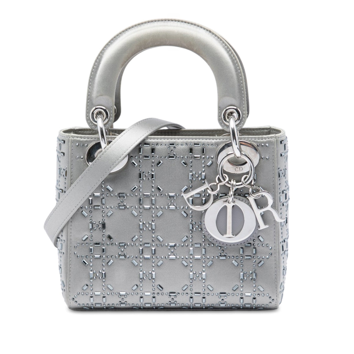 Dior Mini Satin Cannage Crystal Embellished Lady Dior