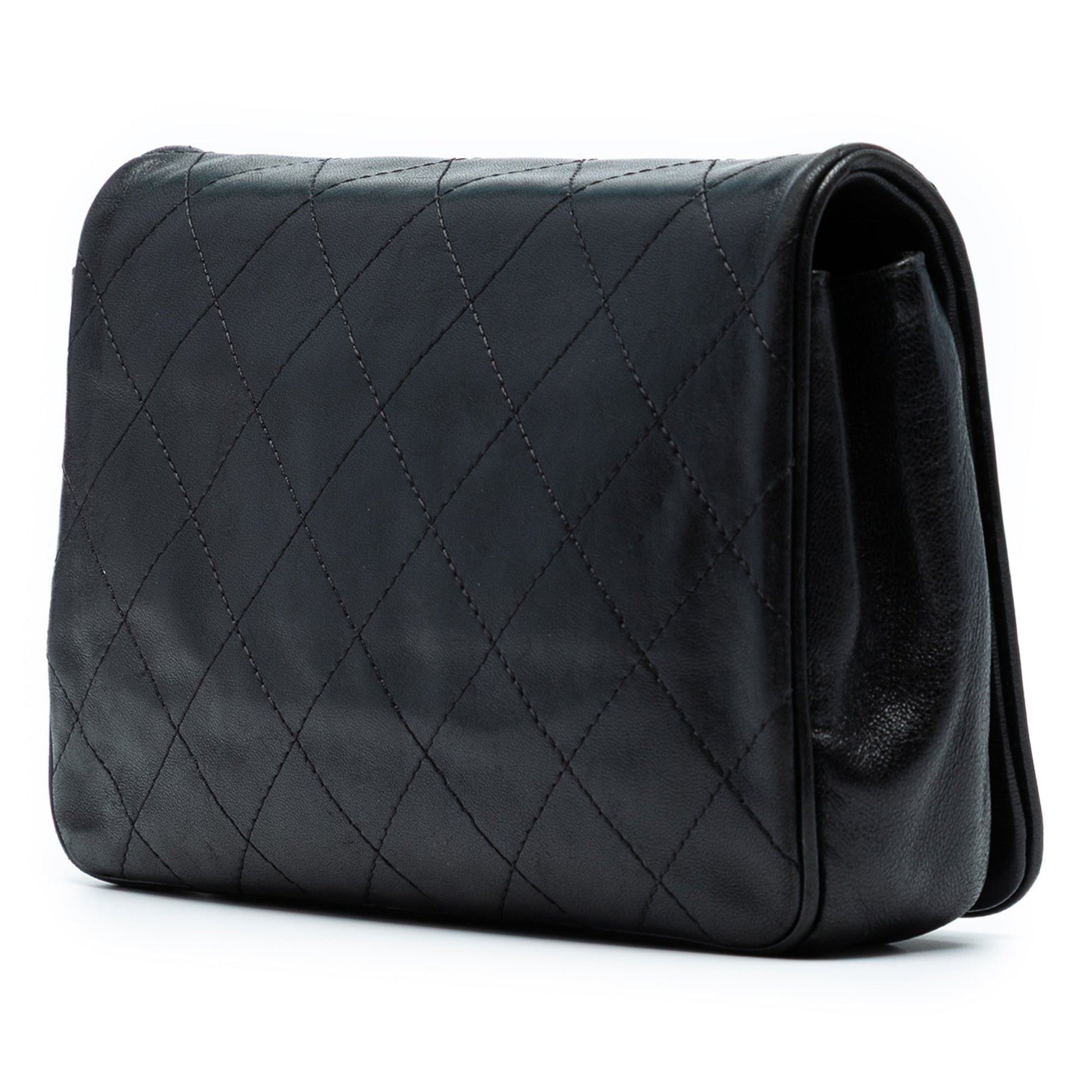 Chanel CC Quilted Lambskin Full Flap Wallet on Chain