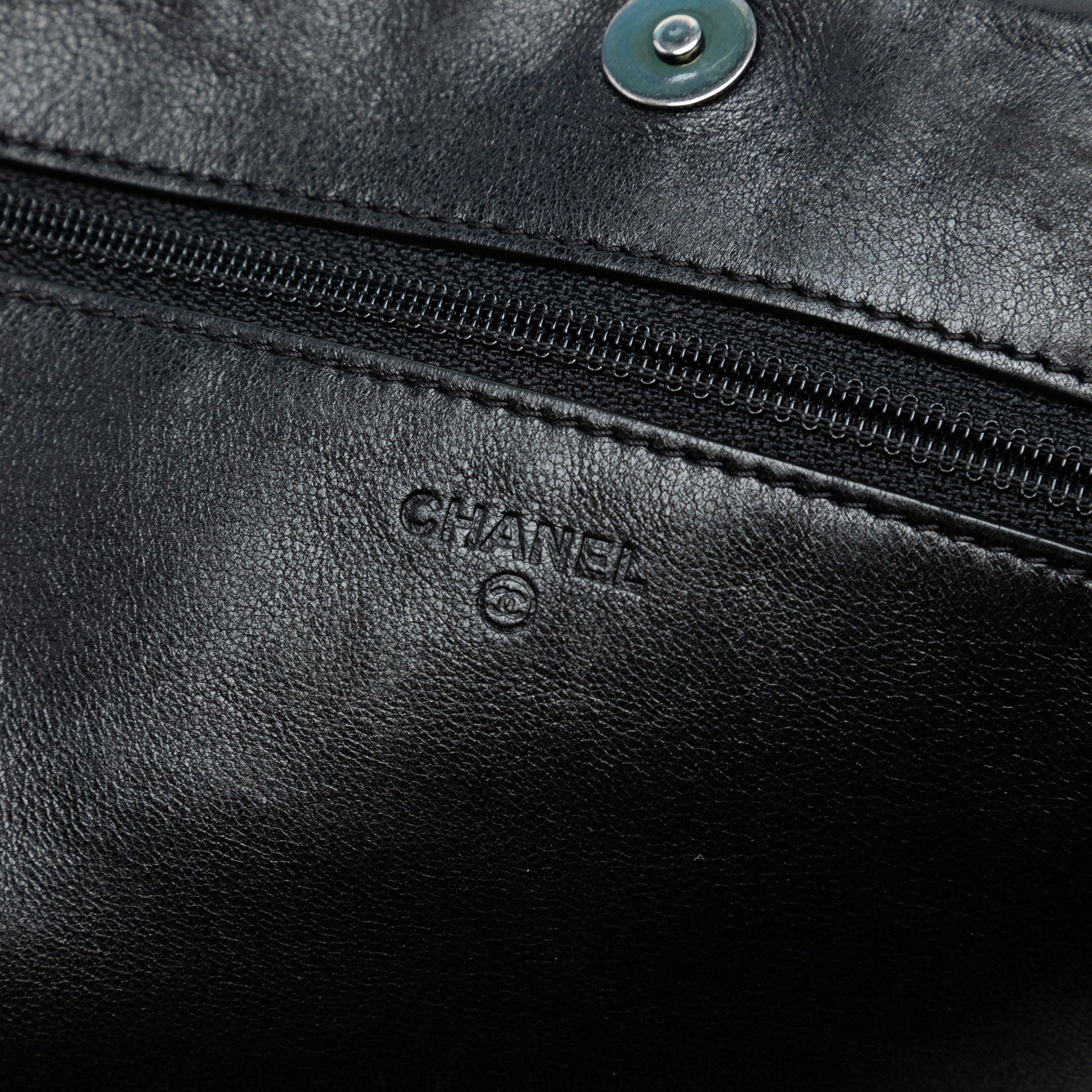 Chanel CC Quilted Lambskin Full Flap Wallet on Chain