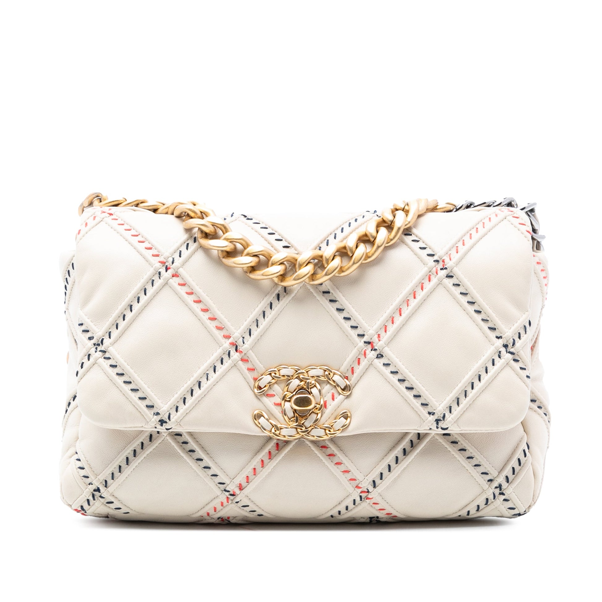Chanel Medium Lambskin Stitched 19 Flap