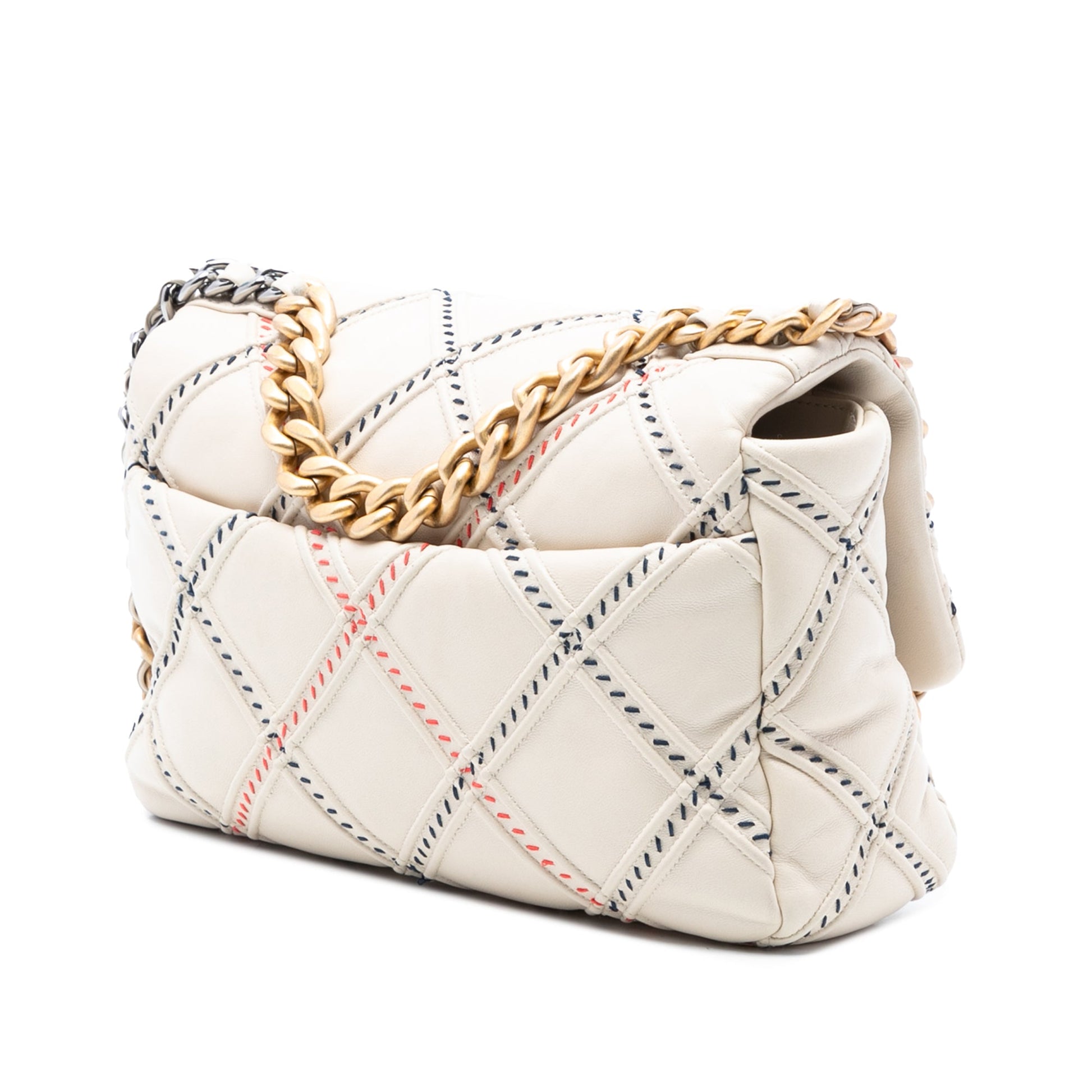 Chanel Medium Lambskin Stitched 19 Flap