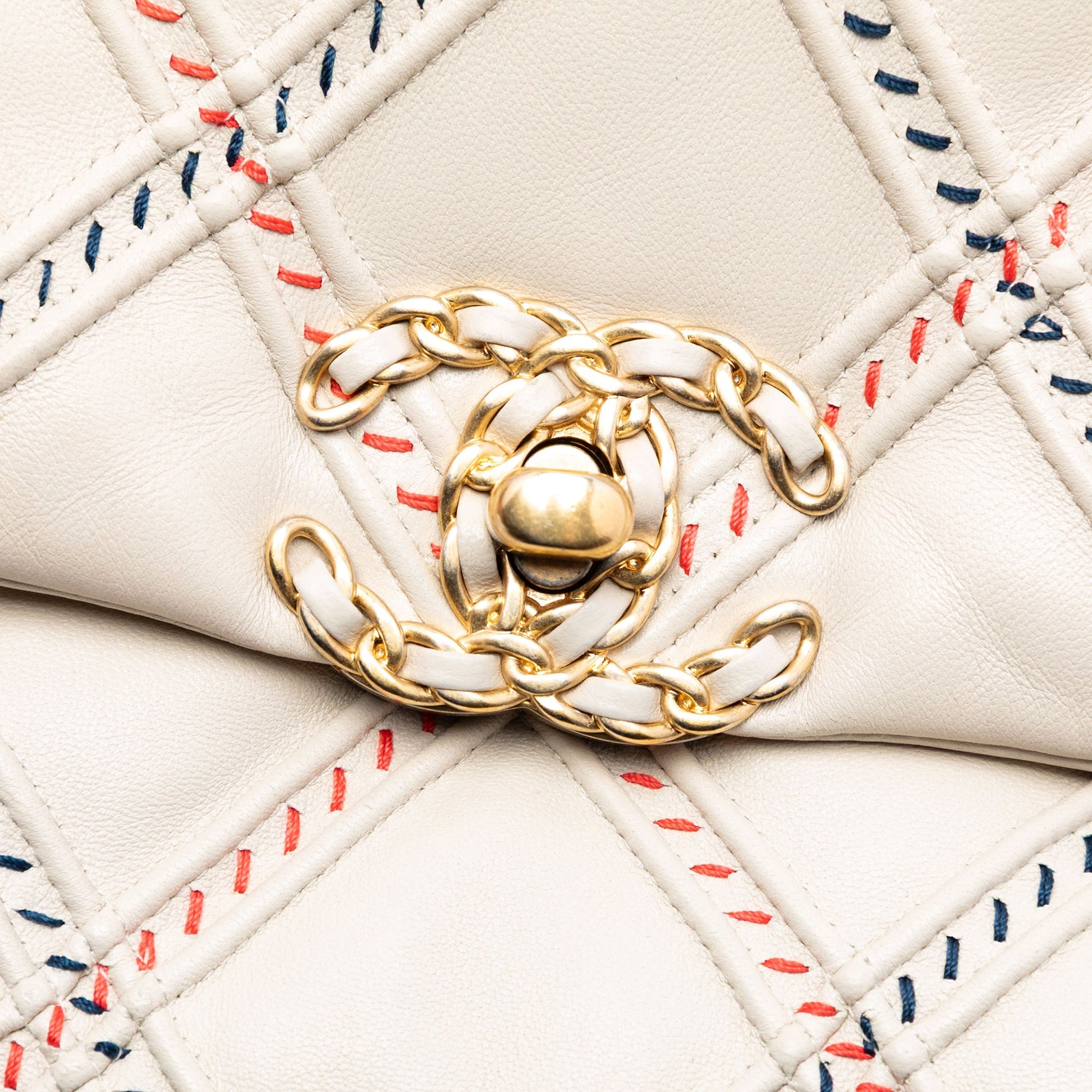 Chanel Medium Lambskin Stitched 19 Flap