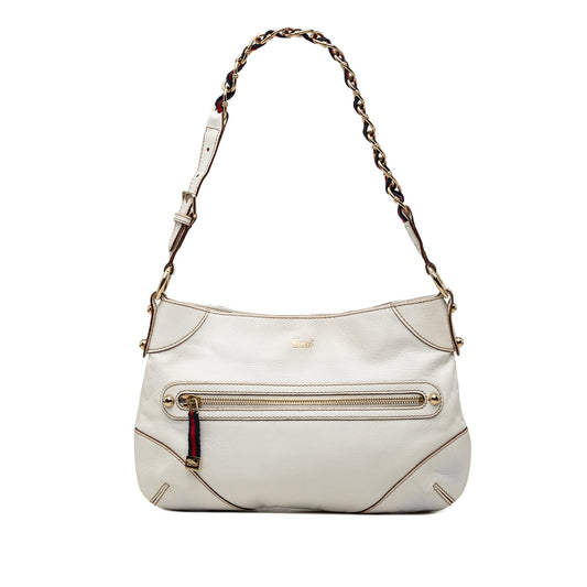 Gucci Calfskin Web Capri Ranch Kid Shoulder Bag