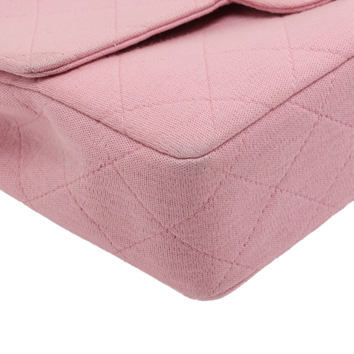 Chanel Medium Classic Jersey Single Flap — Pink