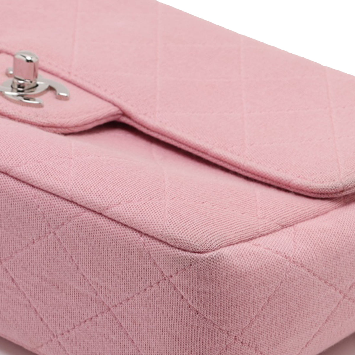 Chanel Medium Classic Jersey Single Flap — Pink