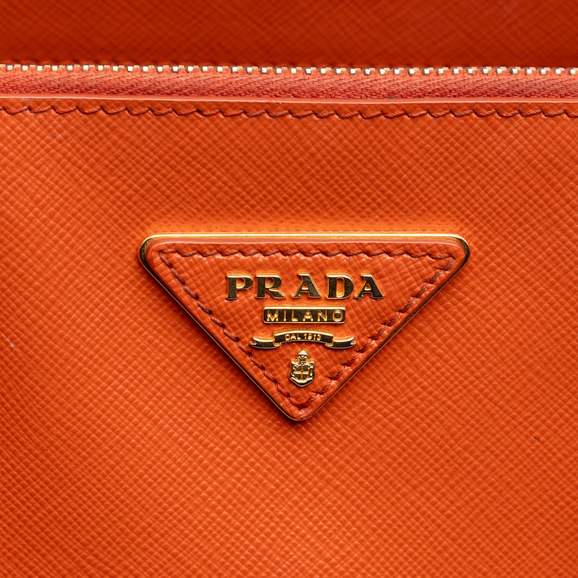 Prada Medium Saffiano Lux Galleria Double Zip Satchel