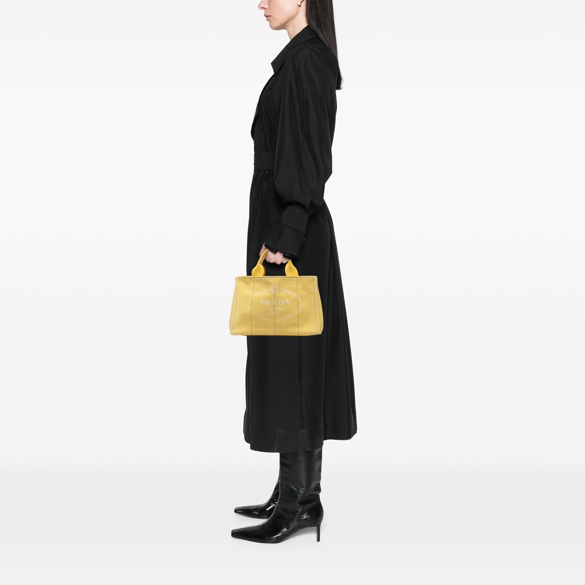 Prada Small Canvas Canapa Logo Satchel