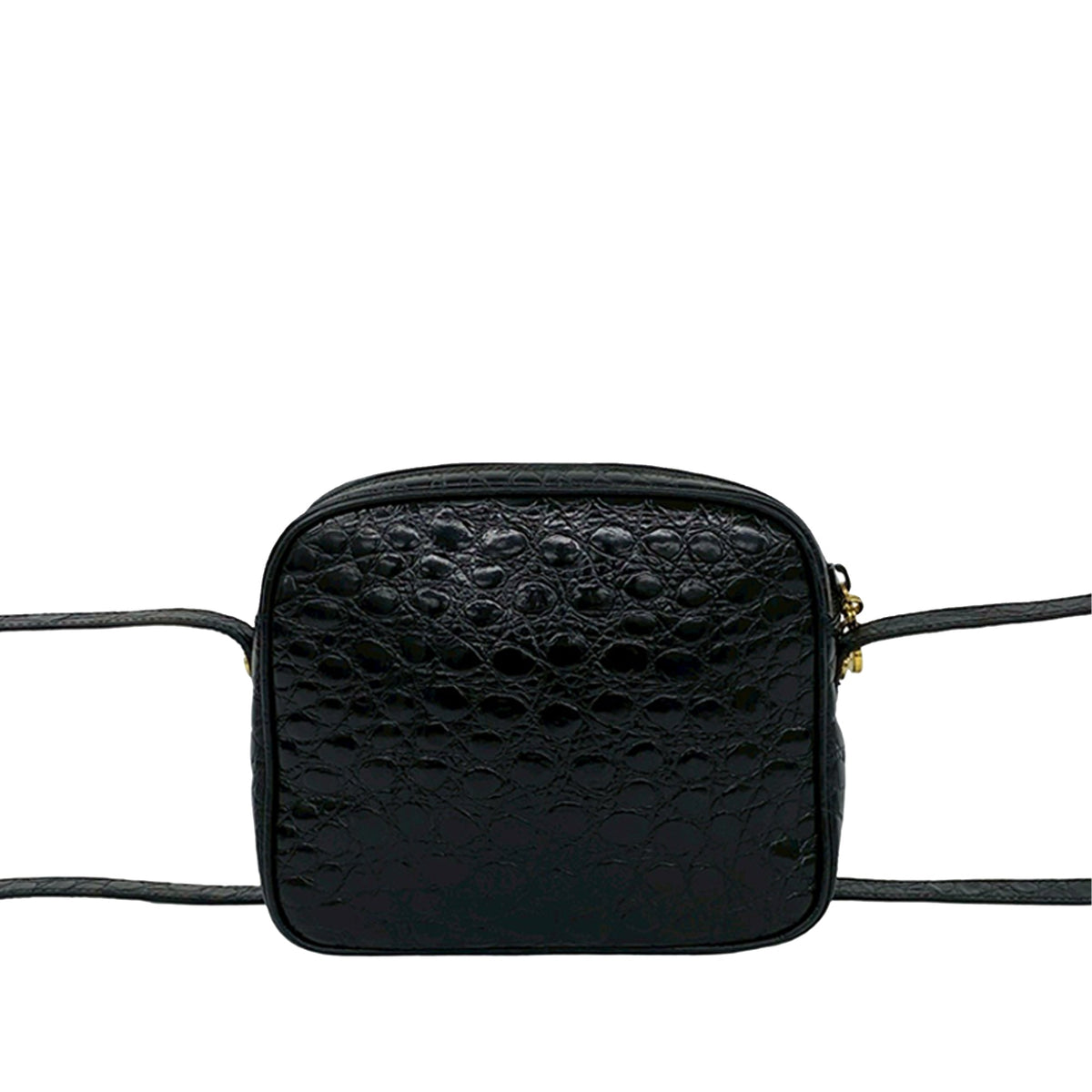 Ferragamo Croc Embossed Leather Vara Crossbody