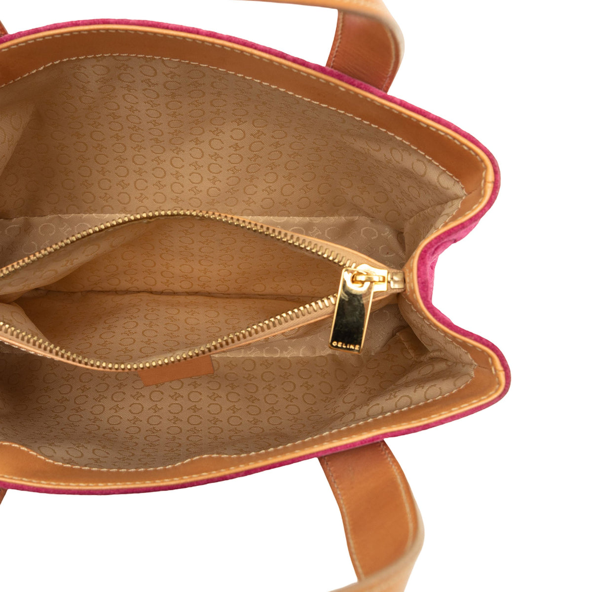 Celine C Macadam Suede Handbag