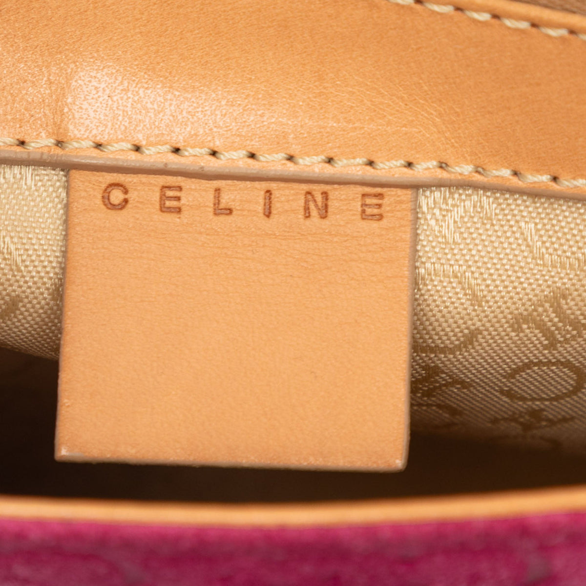 Celine C Macadam Suede Handbag