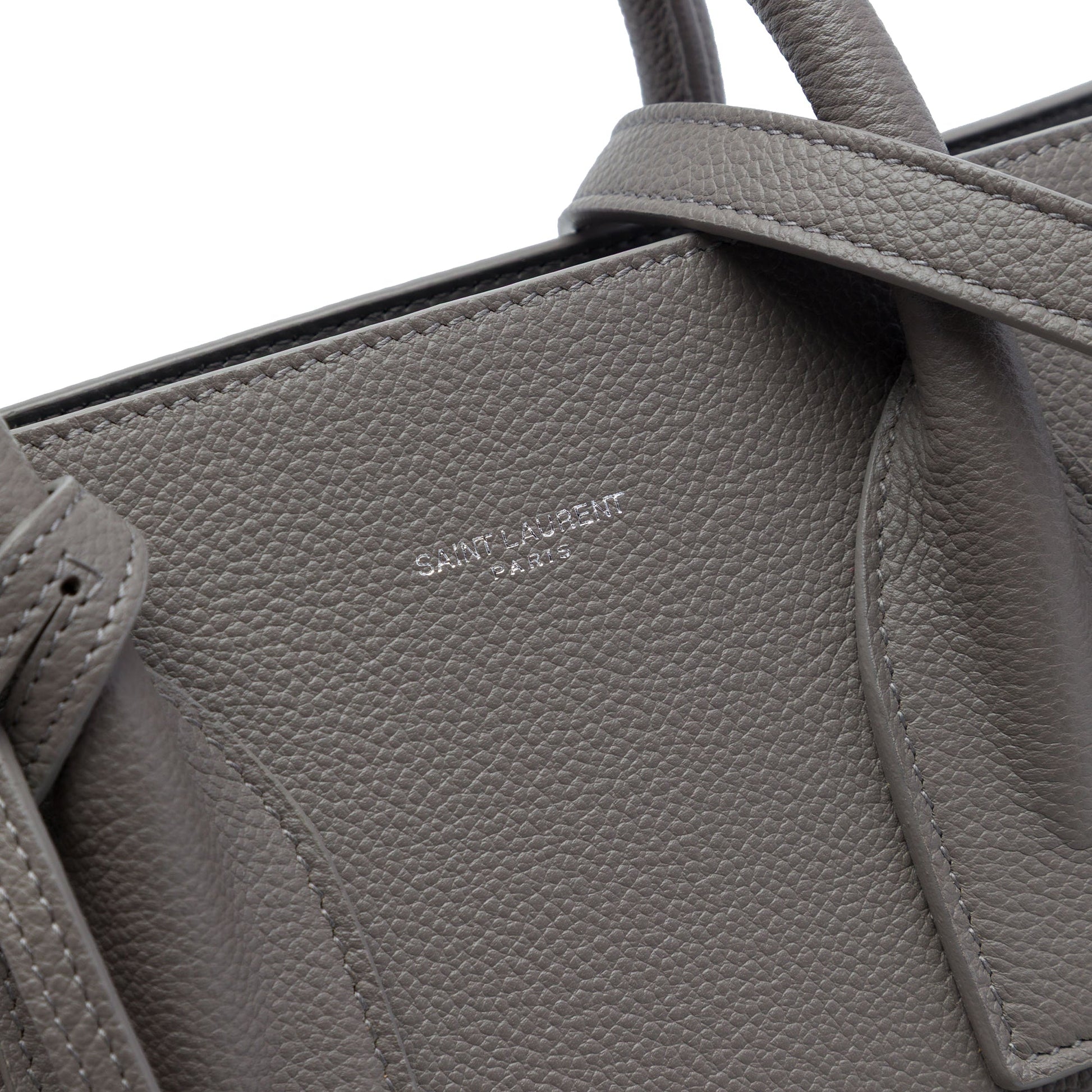 Saint Laurent Small Grained Calfskin Sac De Jour Satchel