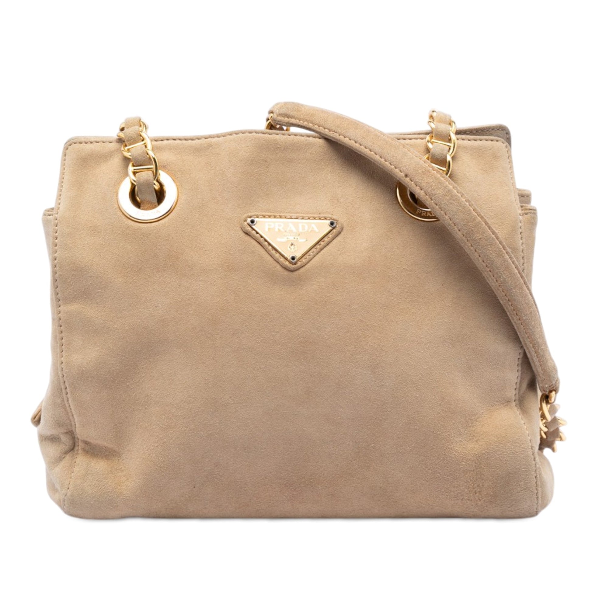 Prada Suede Chain Shoulder Bag