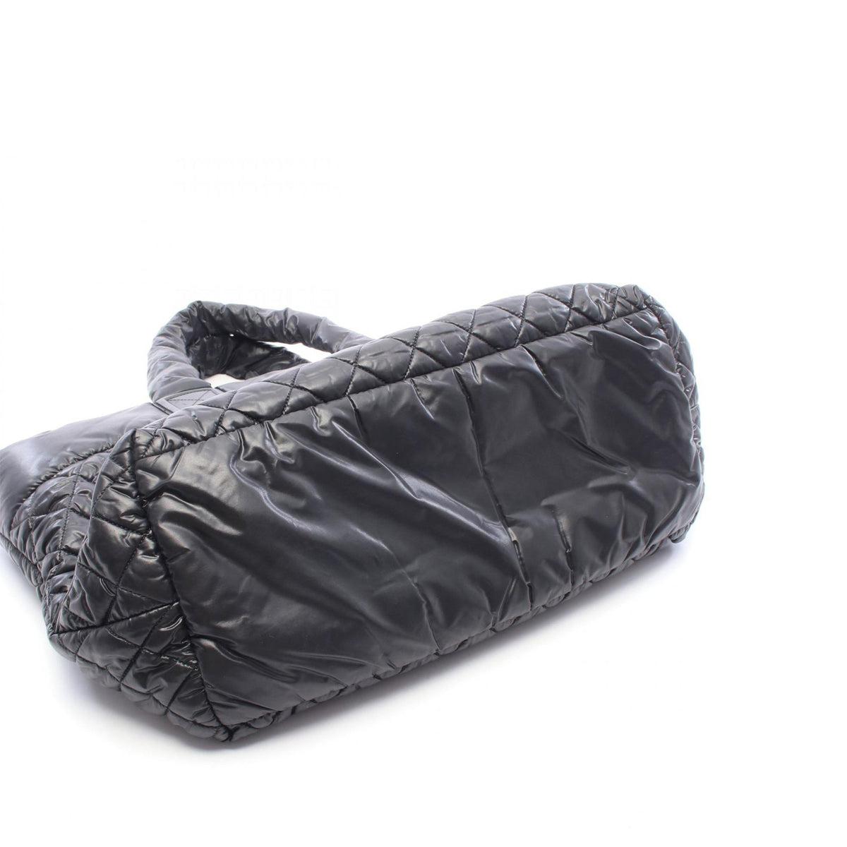 Chanel Medium Quilted Nylon Reversible Coco Cocoon Tote — Black