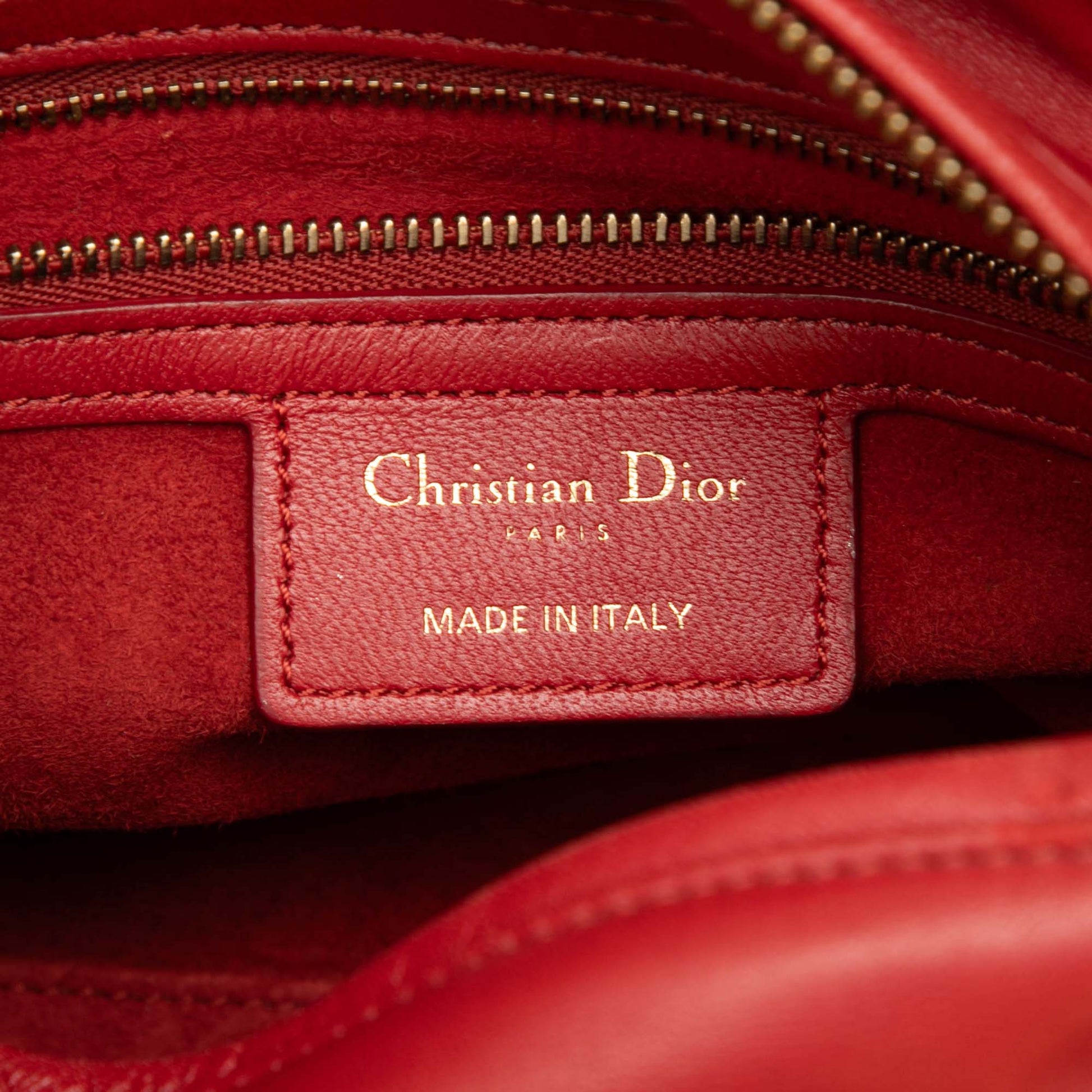 Dior Medium Lambskin Cannage Studded Supple Lady Dior