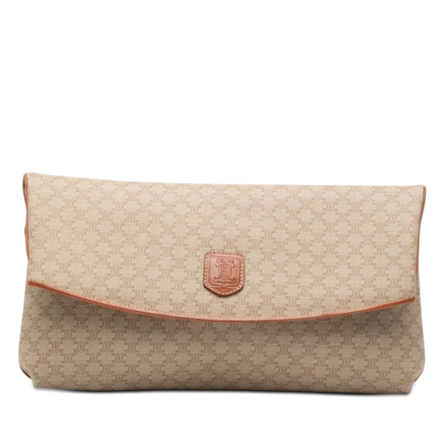 Celine Macadam Coated Canvas Clutch