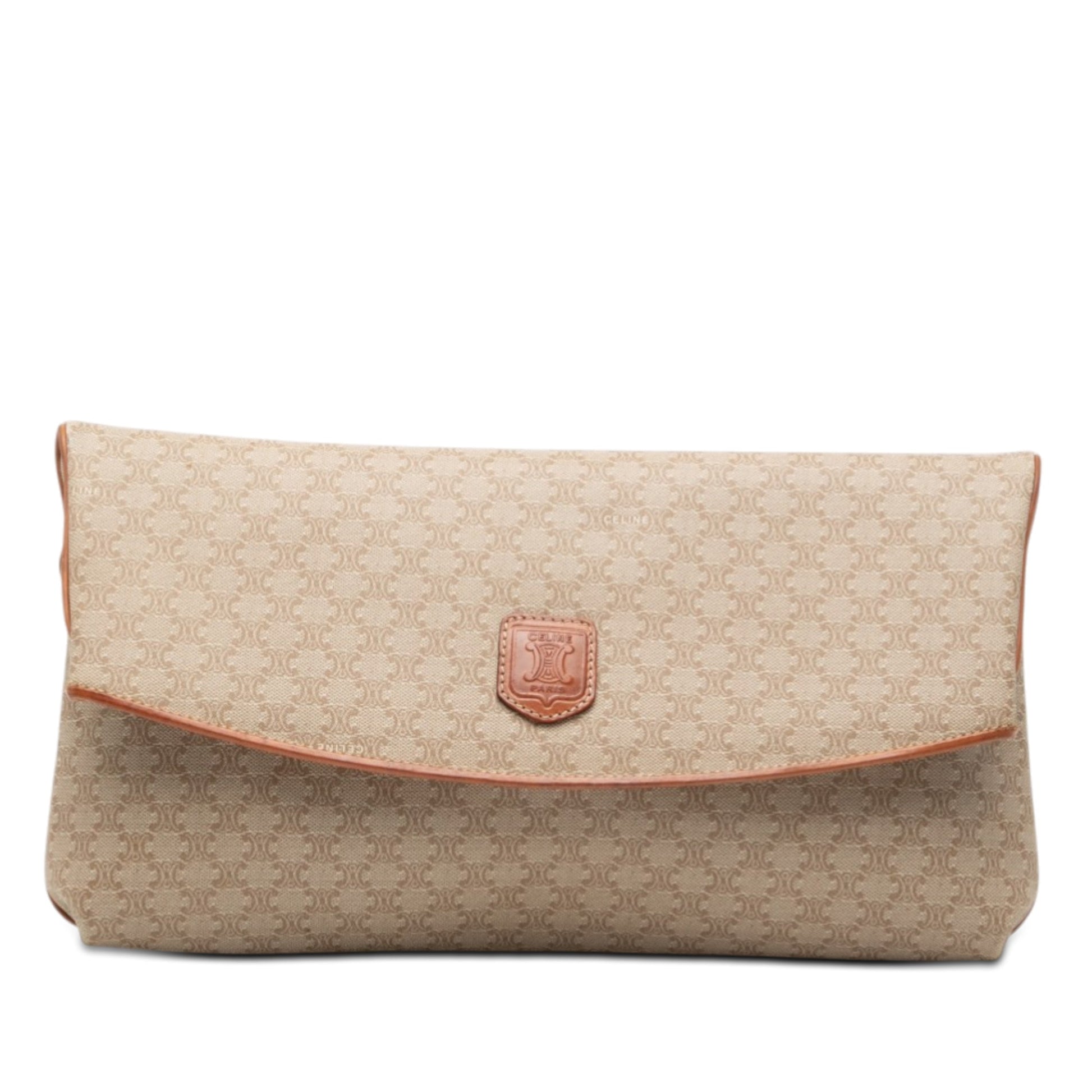 Celine Macadam Coated Canvas Clutch