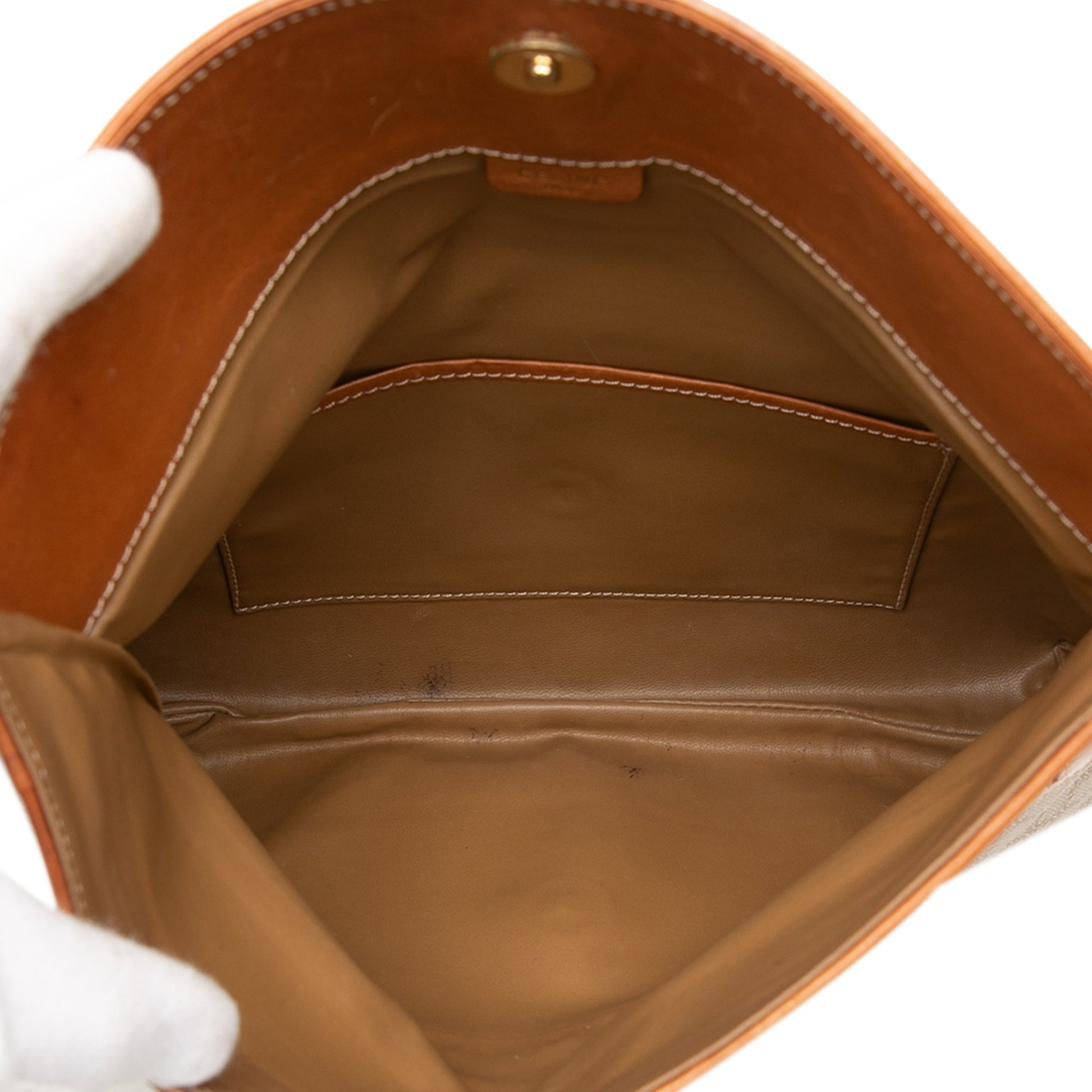 Celine Macadam Coated Canvas Clutch