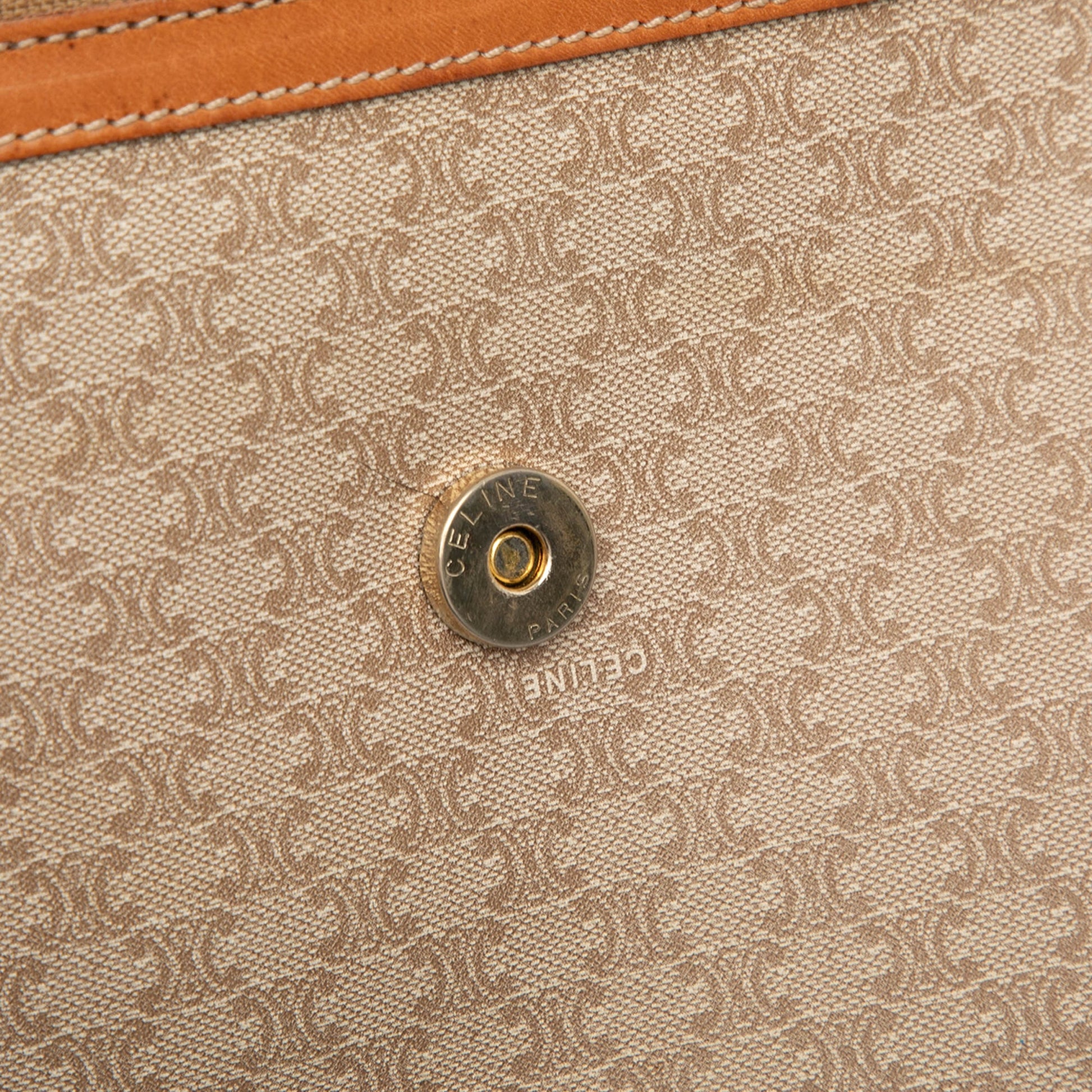 Celine Macadam Coated Canvas Clutch