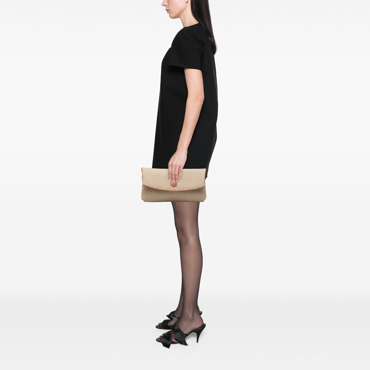 Celine Macadam Coated Canvas Clutch