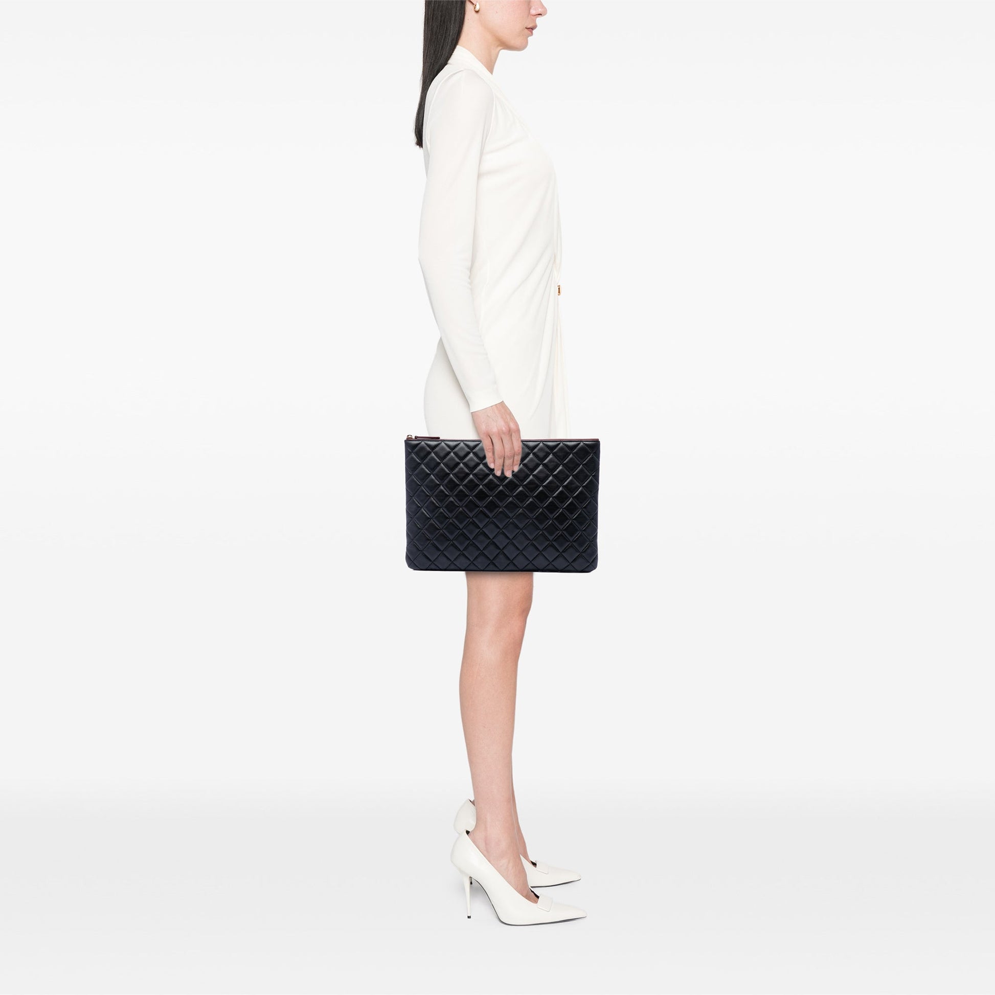 Chanel Large Quilted Lambskin O Case Clutch