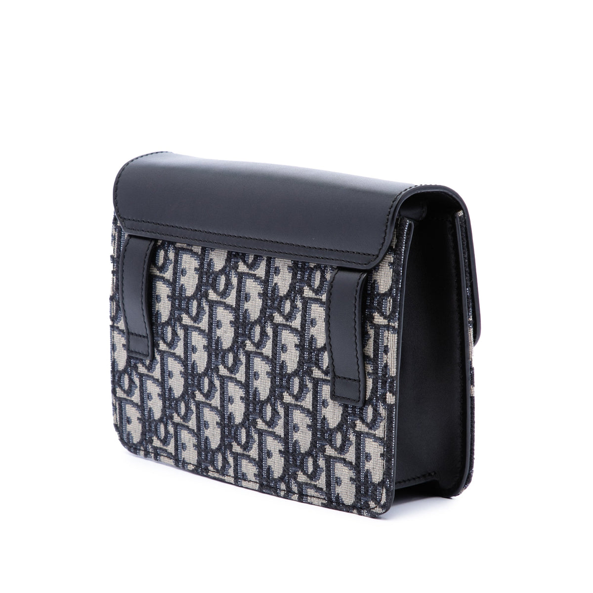 Dior Mini Oblique Canvas Saddle Convertible Belt Pouch — Blue