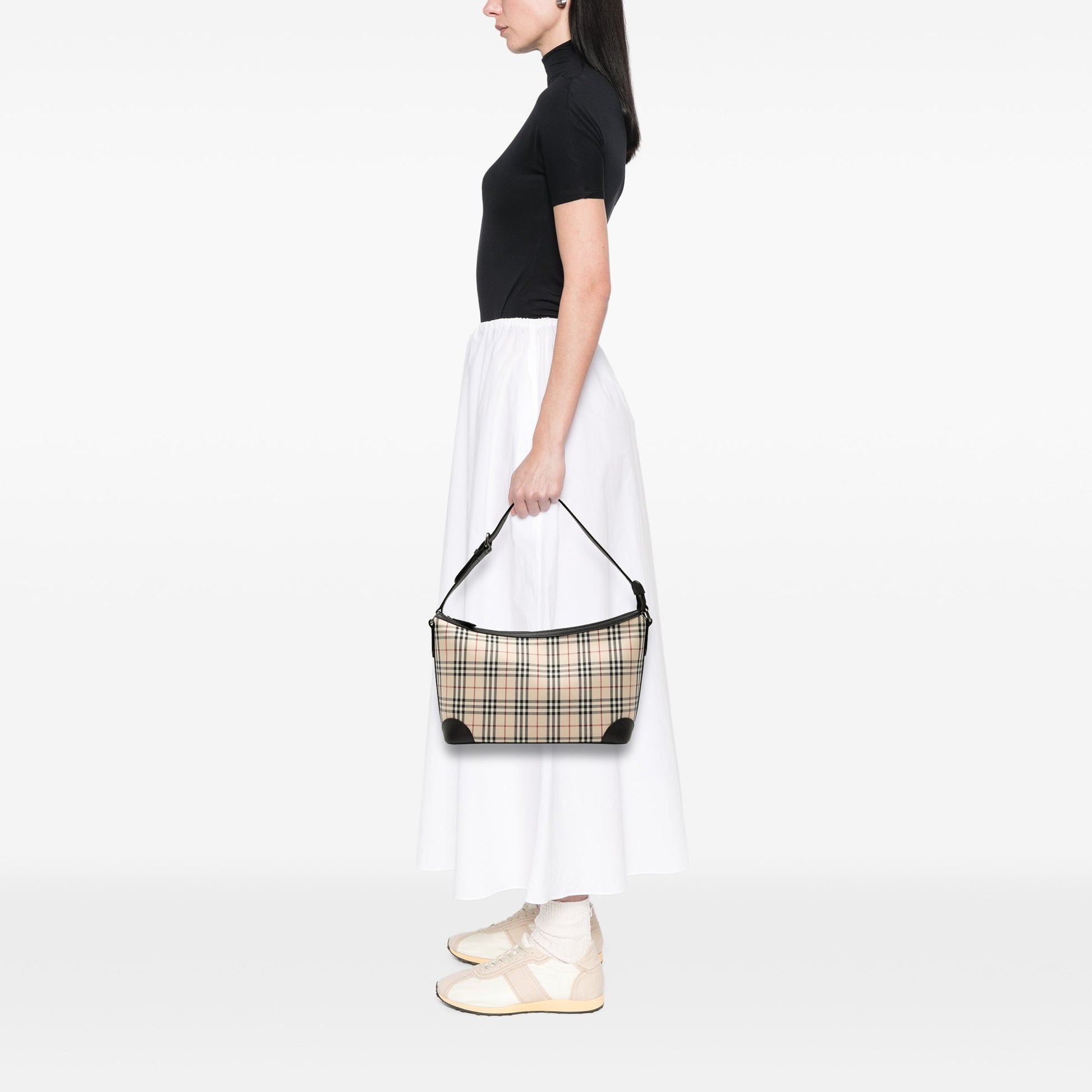 House Check Canvas Shoulder Bag