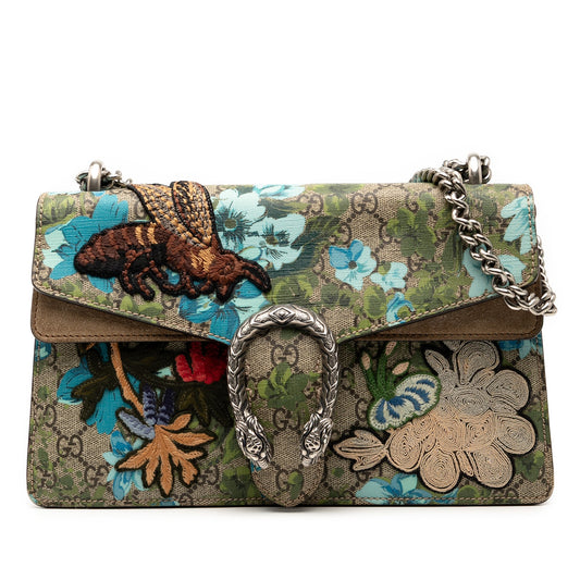 Gucci Medium GG Supreme Blooms and Bee Dionysus Shoulder Bag