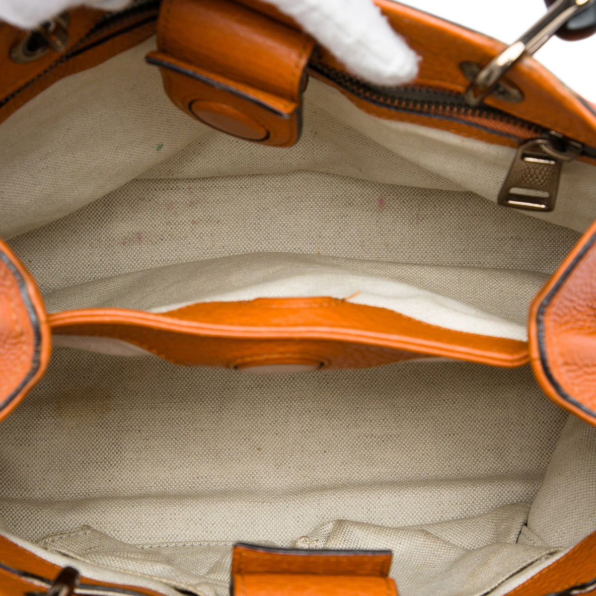 Gucci Small Calfskin Bamboo Shopper Satchel