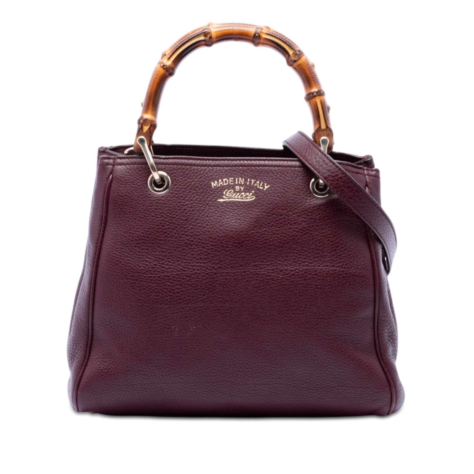 Gucci Small Calfskin Bamboo Shopper Satchel