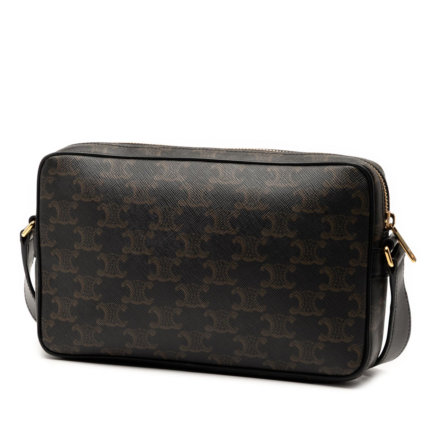 Celine Medium Triomphe Coated Canvas Logo Crossbody