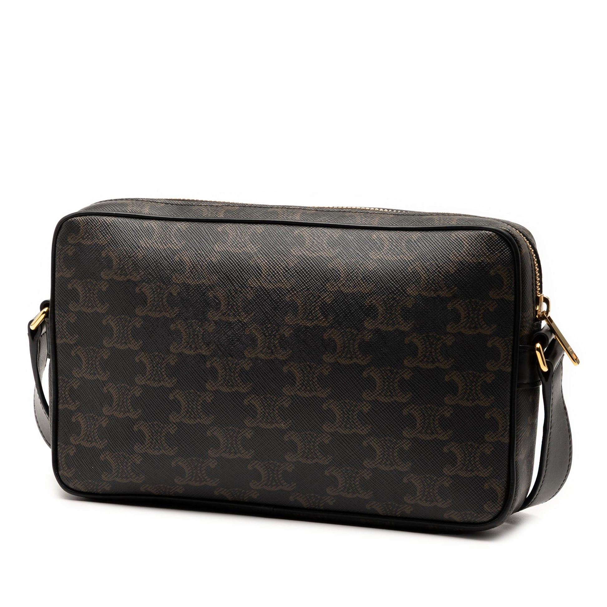 Celine Medium Triomphe Coated Canvas Logo Crossbody