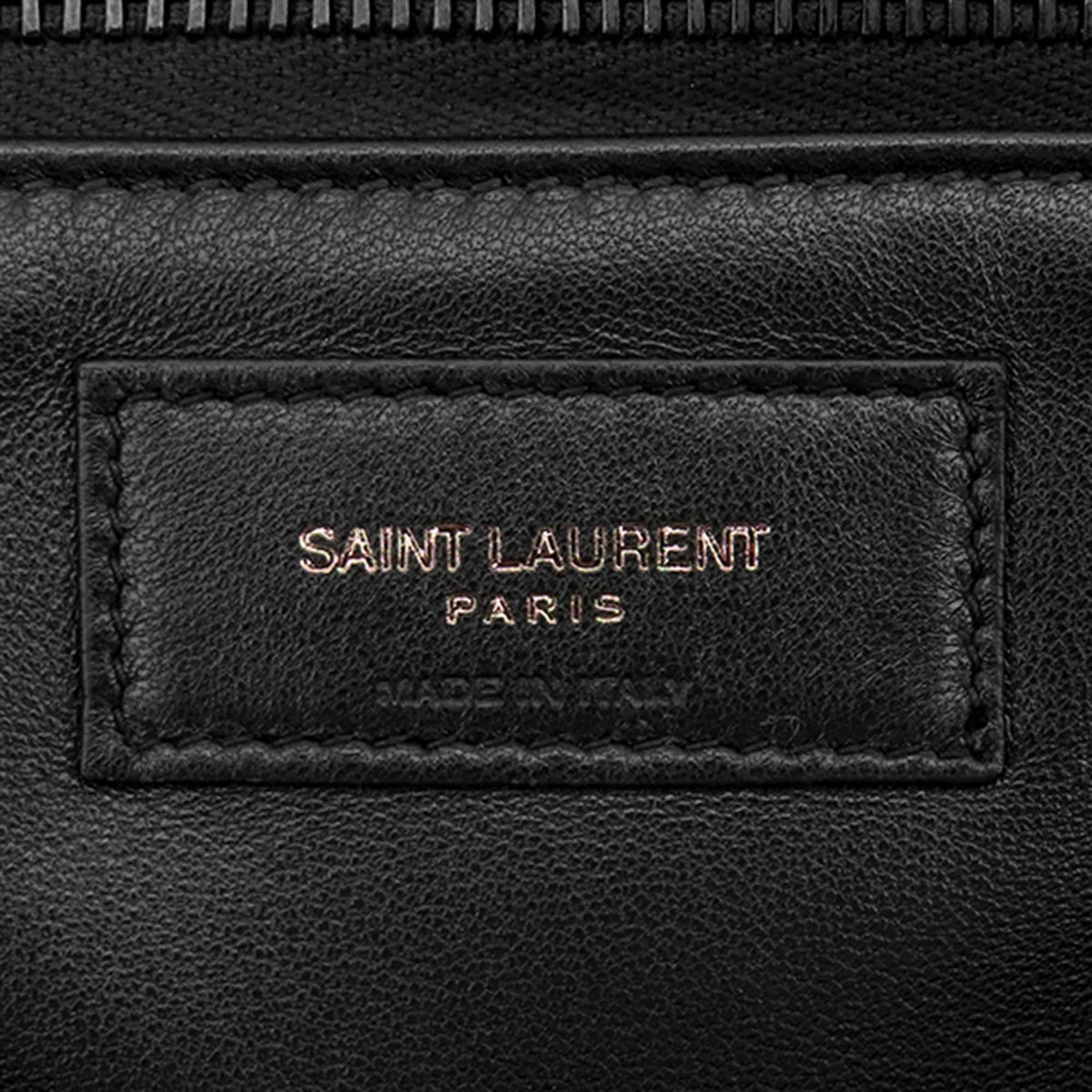 Saint Laurent Lambskin Wide Puffer Tote