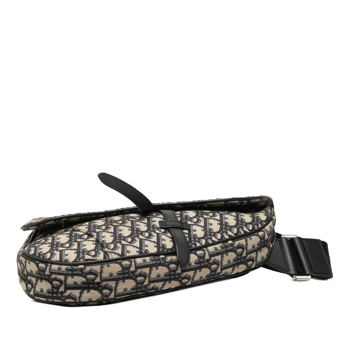 Dior Oblique Canvas Saddle Crossbody — Blue
