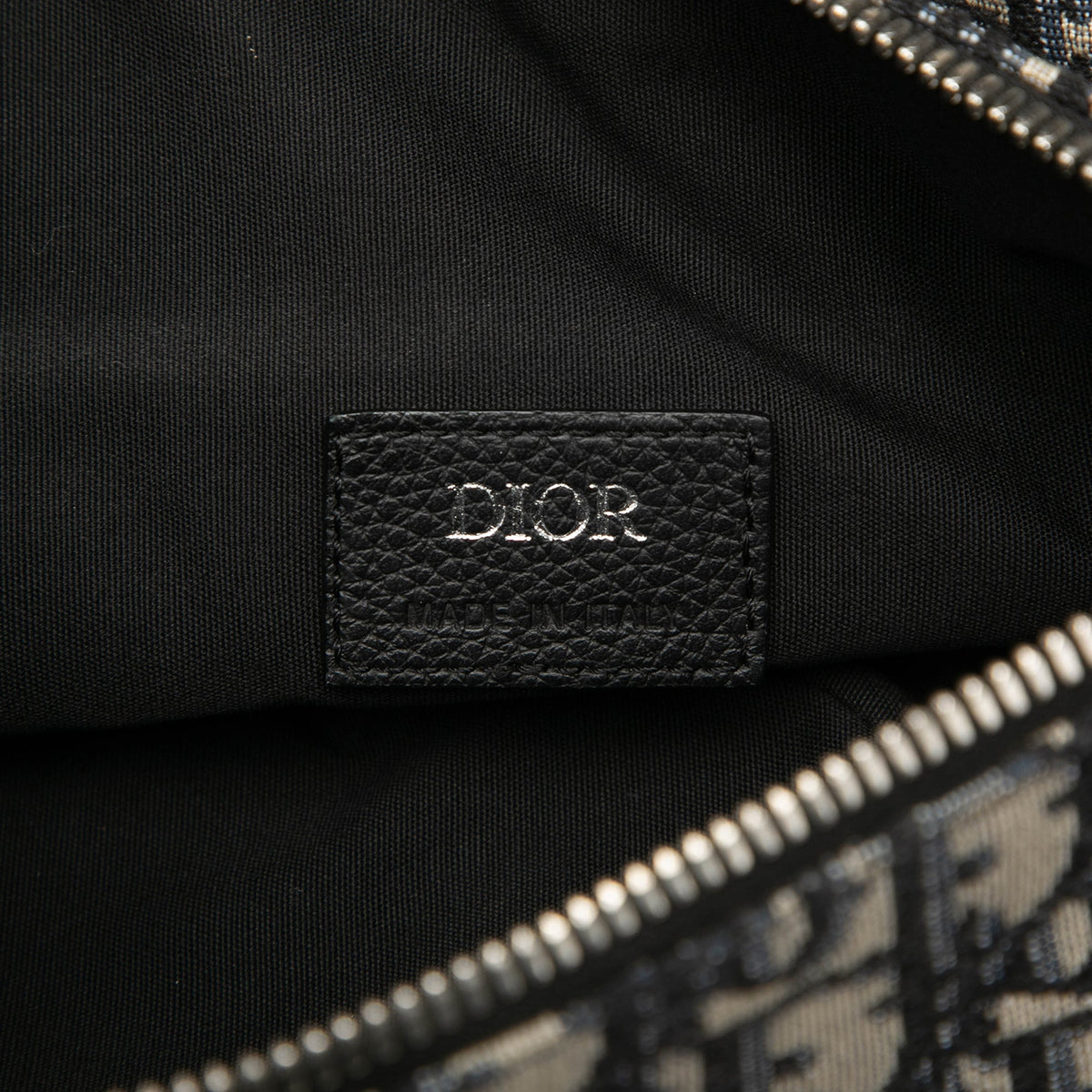 Dior Oblique Canvas Saddle Crossbody — Blue