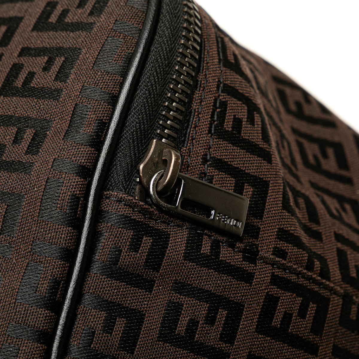 Fendi Zucca Canvas Vanity Bag — Brown
