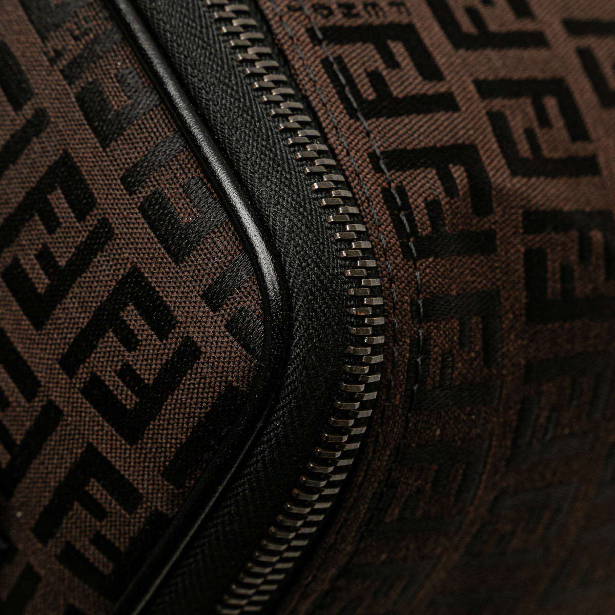 Fendi Zucca Canvas Vanity Bag — Brown