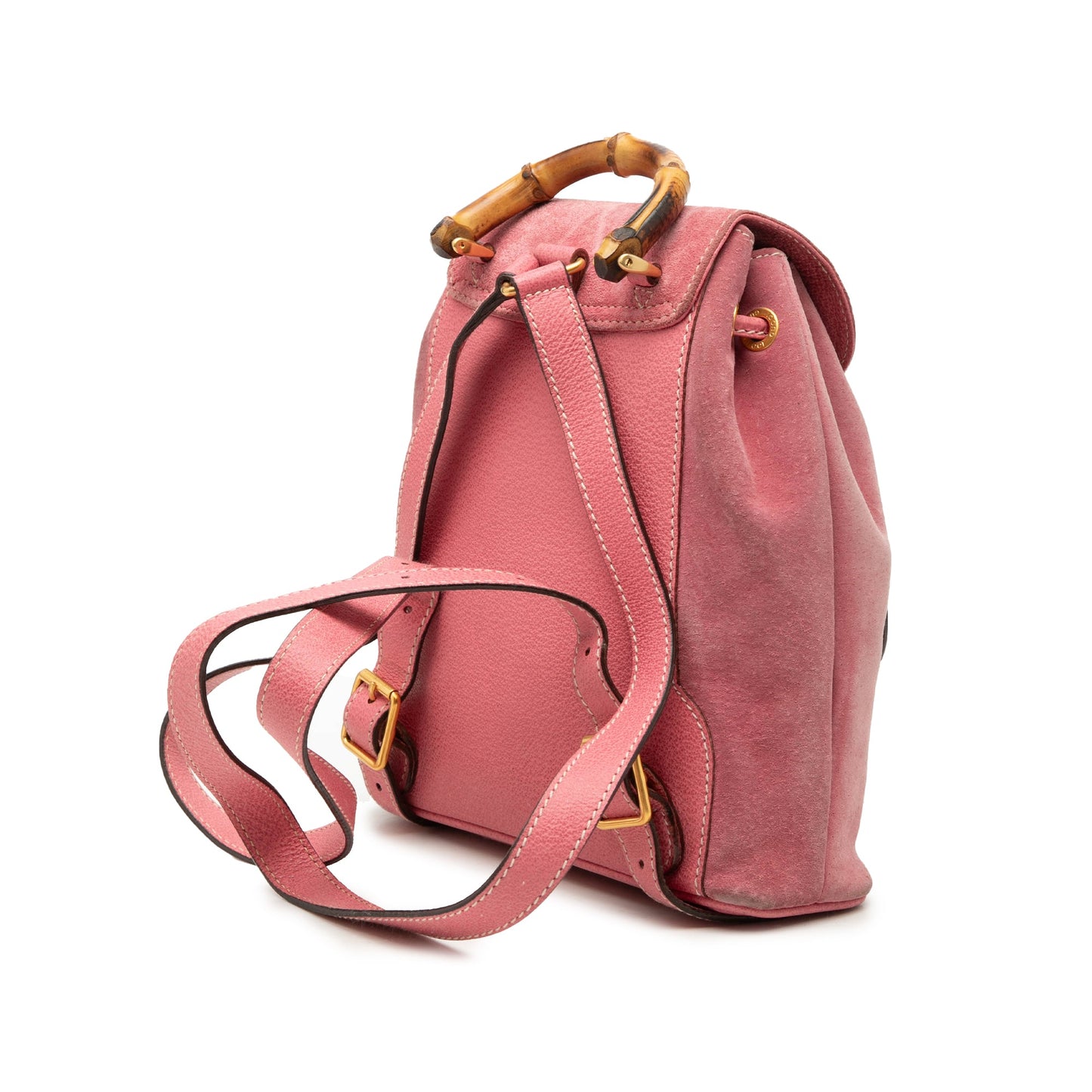 Gucci Suede Bamboo Backpack